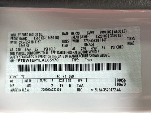 Used 2020 Ford F150 XLT w/ Equipment Group 302A Luxury image 27