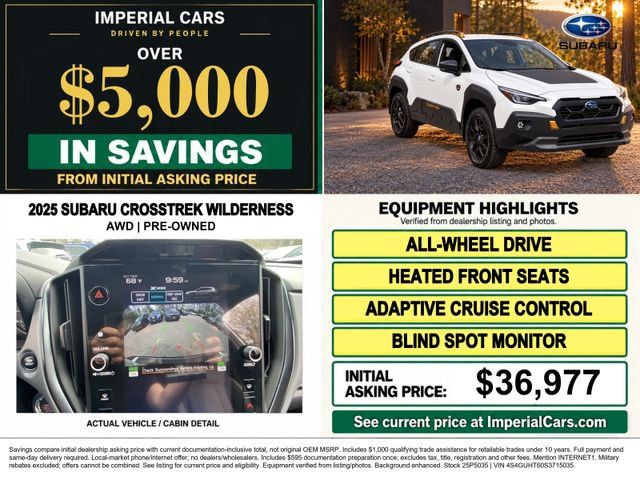Certified 2025 Subaru Crosstrek 2.5i Wilderness w/ Wilderness Package AWD/4WD image 3