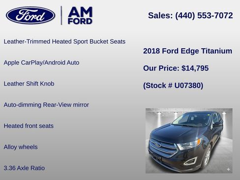 Certified 2018 Ford Edge Titanium AWD/4WD image 18