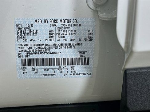 New 2026 Ford Explorer Tremor w/ Tremor Ultimate Package image 35