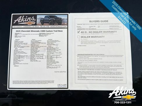 Certified 2025 Chevrolet Silverado 1500 Custom Trail Boss AWD/4WD image 12