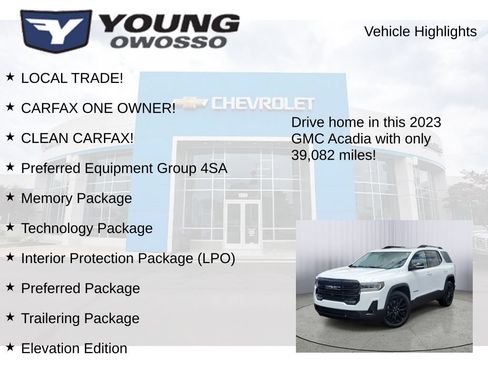 Used 2023 GMC Acadia SLT w/ Elevation Edition AWD/4WD image 8