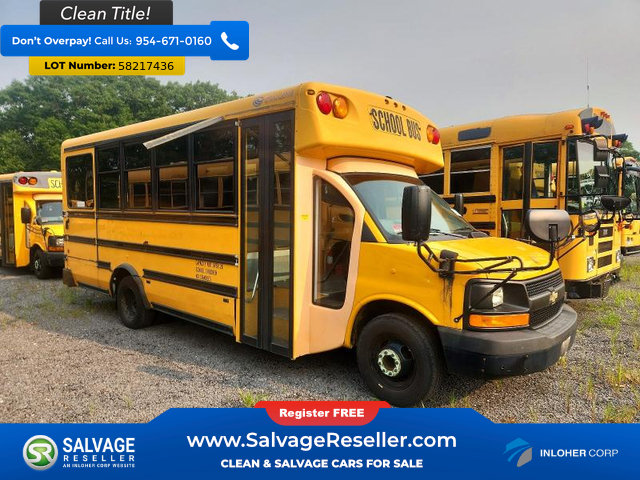 Used 2014 Chevrolet Express 3500 Extended w/ School Bus Package RWD image 1