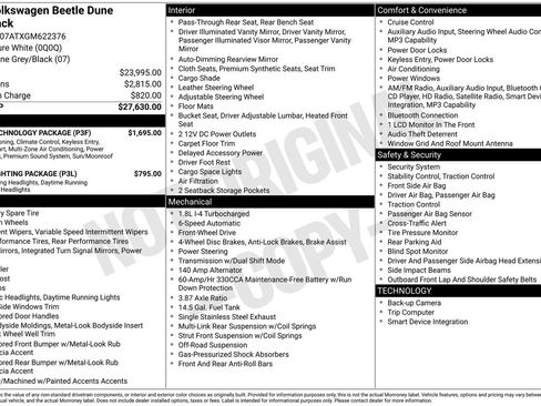 Used 2016 Volkswagen Beetle 1.8T Dune w/ Dune Technology Package image 4