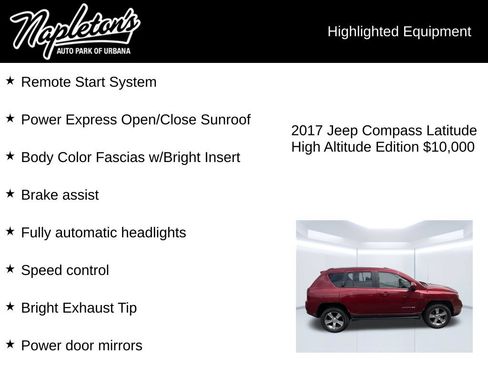 Used 2017 Jeep Compass High Altitude AWD/4WD image 4