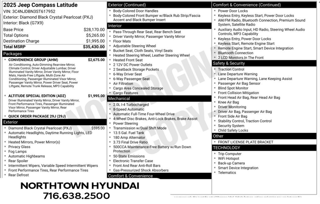 Used 2025 Jeep Compass Latitude w/ Convenience Group AWD/4WD image 8