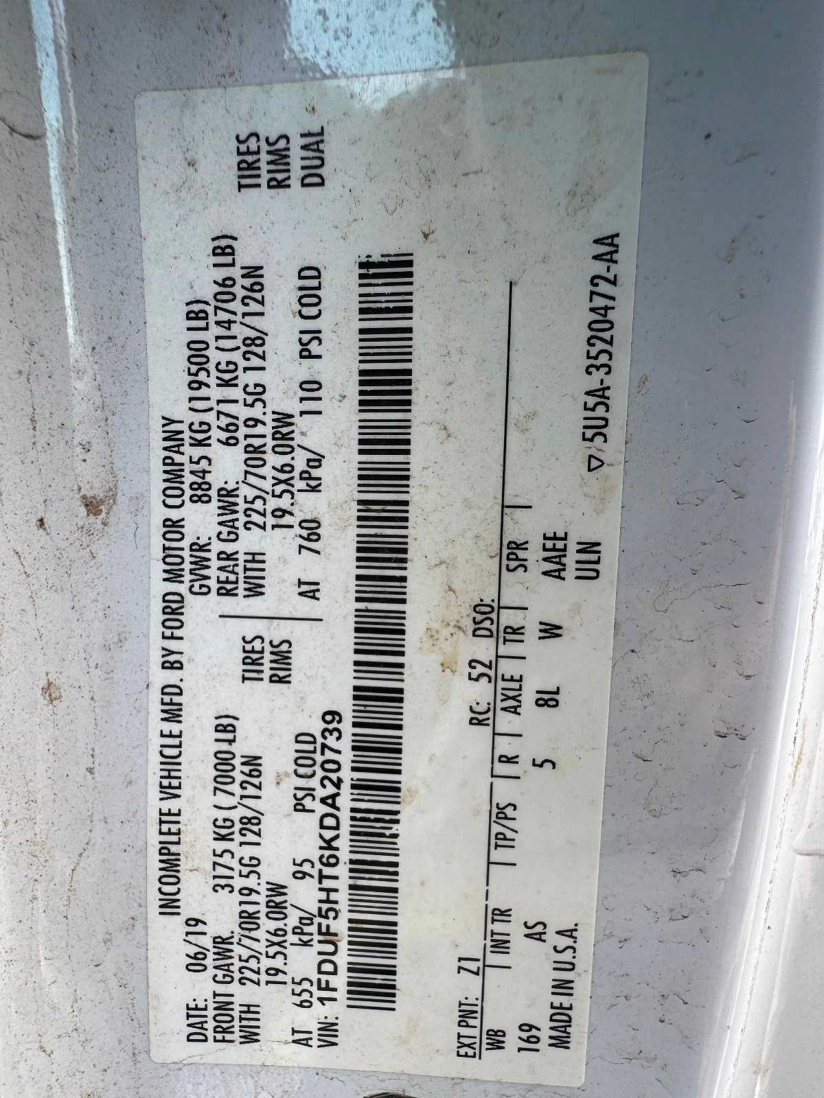 Used 2019 Ford F550 4x4 Regular Cab Super Duty image 5
