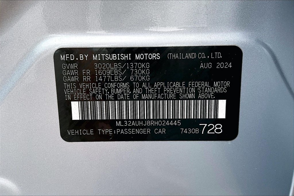 Used 2024 Mitsubishi Mirage ES FWD image 31