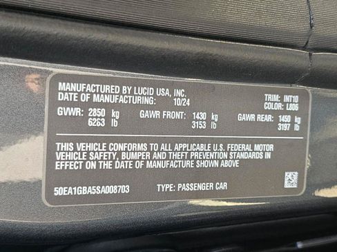 Used 2025 Lucid Air Grand Touring AWD/4WD image 36