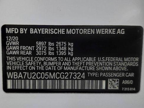 Used 2021 BMW 750i xDrive w/ M Sport Package AWD/4WD image 48
