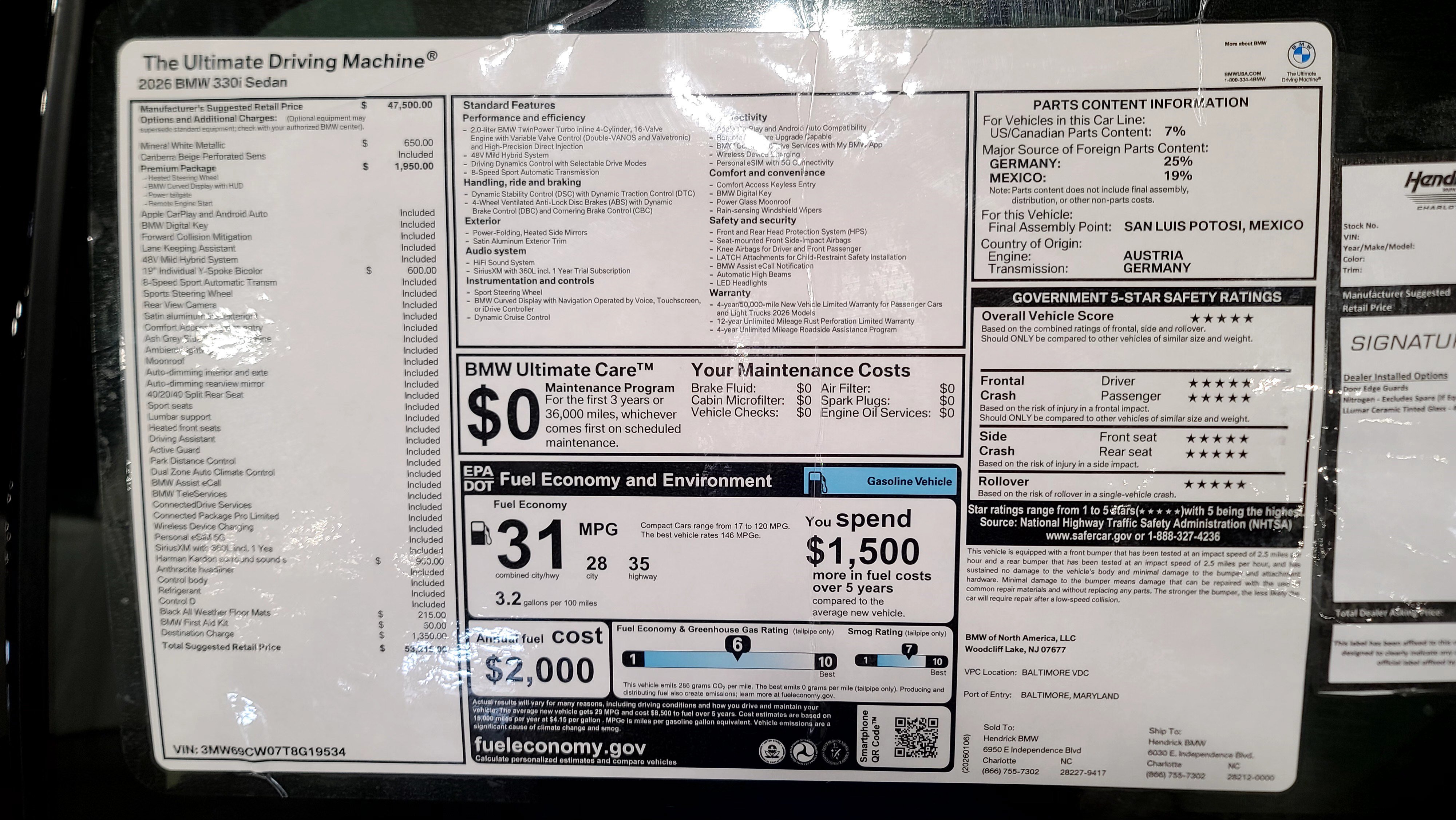 Used 2026 BMW 330i Sedan w/ Premium Package RWD image 31