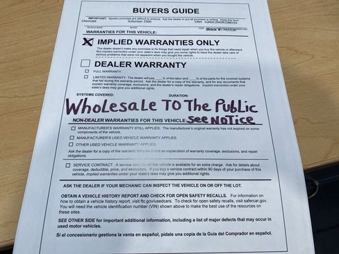 Used 1994 Chevrolet Suburban 2500 image 29