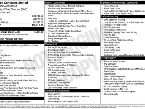 Used 2023 Jeep Compass Limited w/ Sun and Sound Group AWD/4WD image 34