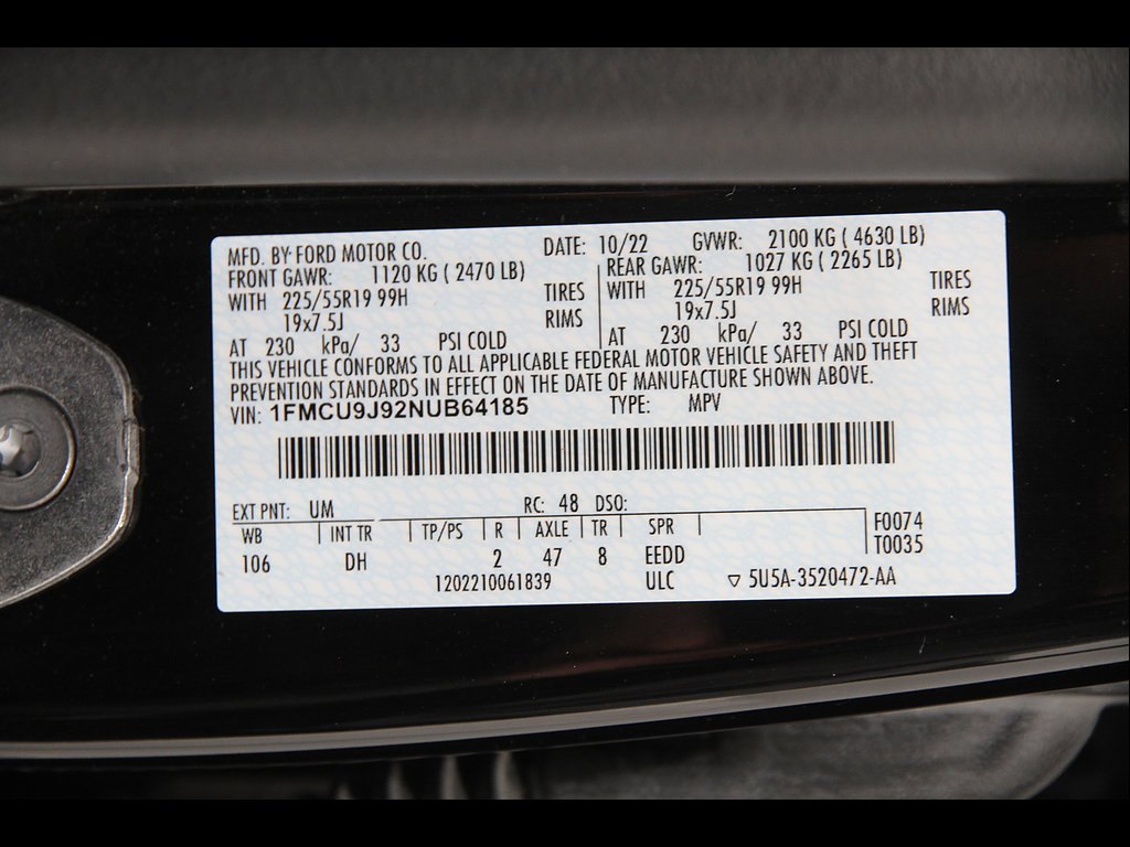 Used 2022 Ford Escape Titanium w/ Titanium Elite Package AWD/4WD image 23