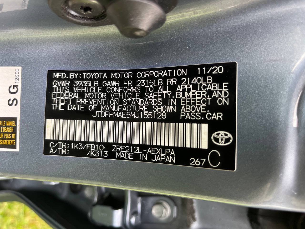Used 2021 Toyota Corolla LE w/ Carpet Mat Package (TMS) FWD image 12