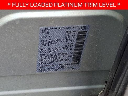 Used 2024 Nissan Pathfinder Platinum w/ Cargo Package FWD image 29