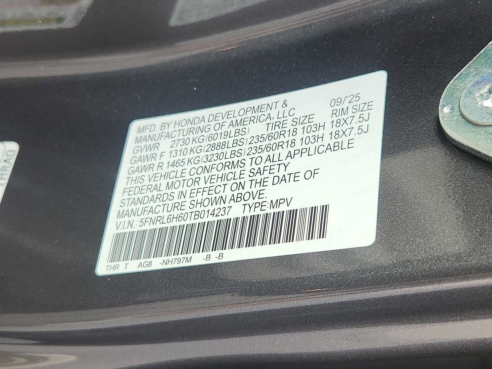 Used 2026 Honda Odyssey EX-L image 25