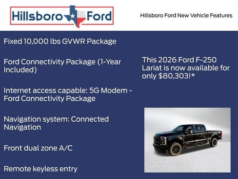 New 2026 Ford F250 Lariat w/ Black Appearance Package image 14