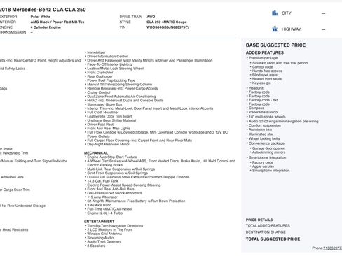 Used 2018 Mercedes-Benz CLA 250 4MATIC image 3