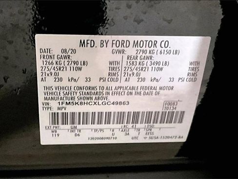 Used 2020 Ford Explorer Platinum w/ Premium Technology Package image 31