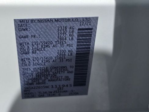 Used 2022 Nissan Murano Platinum w/ Cargo Package FWD image 26