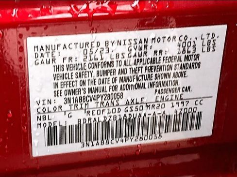 Certified 2023 Nissan Sentra SV w/ All-Weather Package FWD image 34