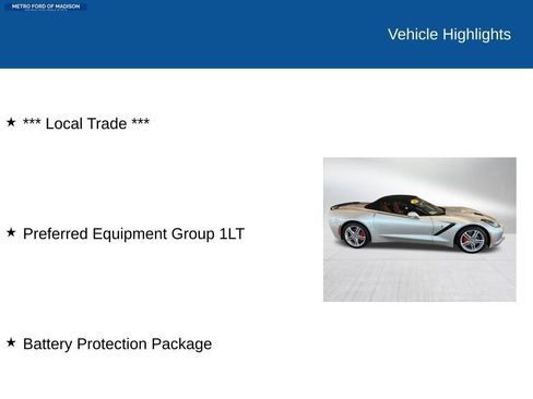 Used 2017 Chevrolet Corvette Stingray Convertible w/ Battery Protection Package image 2