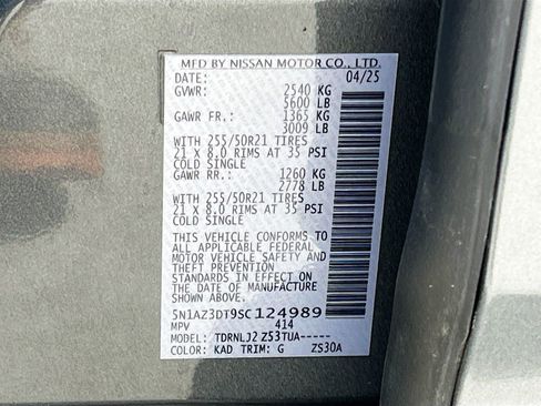 Used 2025 Nissan Murano Platinum w/ Cargo Package AWD/4WD image 34