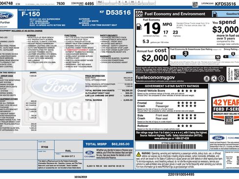 Used 2019 Ford F150 Lariat w/ Equipment Group 502A Luxury image 2