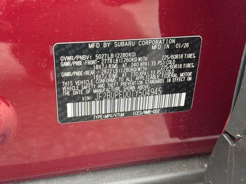New 2026 Subaru Outback Touring AWD/4WD image 31