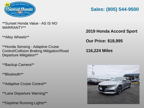 Used 2019 Honda Accord Sport image 5