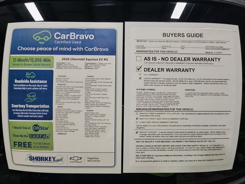 Certified 2026 Chevrolet Equinox EV RS w/ Convenience Package II AWD/4WD image 33
