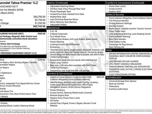 Used 2019 Chevrolet Tahoe Premier w/ Max Trailering Package image 6