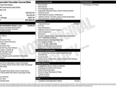 Used 2003 Chevrolet Corvette Convertible w/ Preferred Equipment Group1 RWD image 21