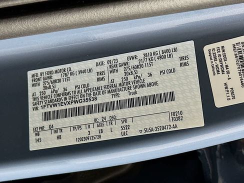 Certified 2023 Ford F150 Lightning Lariat w/ Equipment Group 511A High AWD/4WD image 22