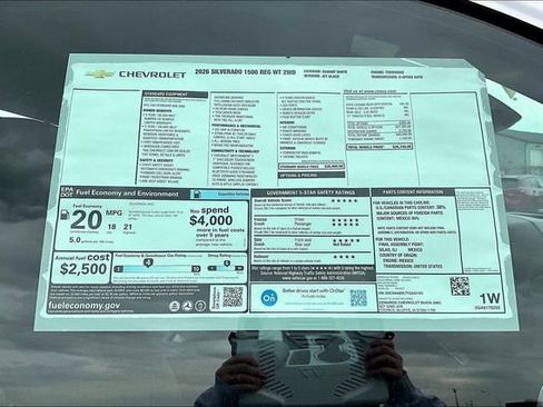 New 2026 Chevrolet Silverado 1500 W/T RWD image 13