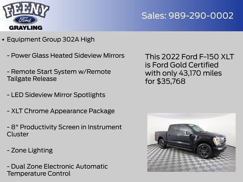 Certified 2022 Ford F150 XLT w/ Equipment Group 302A High image 9
