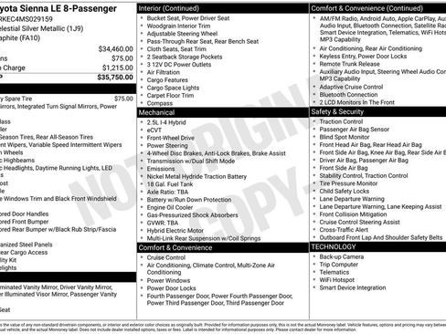 Used 2021 Toyota Sienna LE FWD image 41