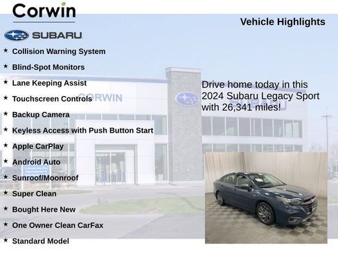 Used 2024 Subaru Legacy Sport w/ Popular Package #3 image 6