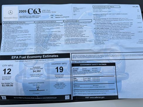 Used 2009 Mercedes-Benz C 63 AMG Sedan image 44