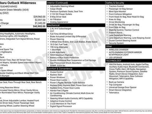 Used 2024 Subaru Outback Wilderness AWD/4WD image 38