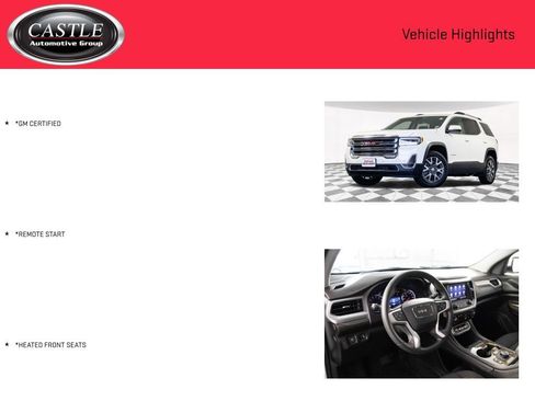 Certified 2023 GMC Acadia SLE w/ Driver Convenience Package image 3