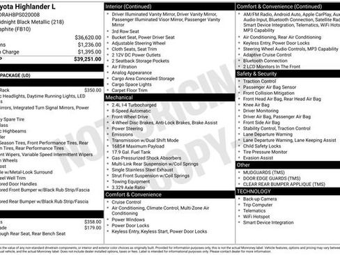 Used 2023 Toyota Highlander L FWD image 35