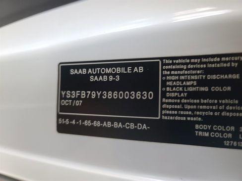 Used 2008 Saab 9-3 2.0T w/ Cold Weather Package image 29