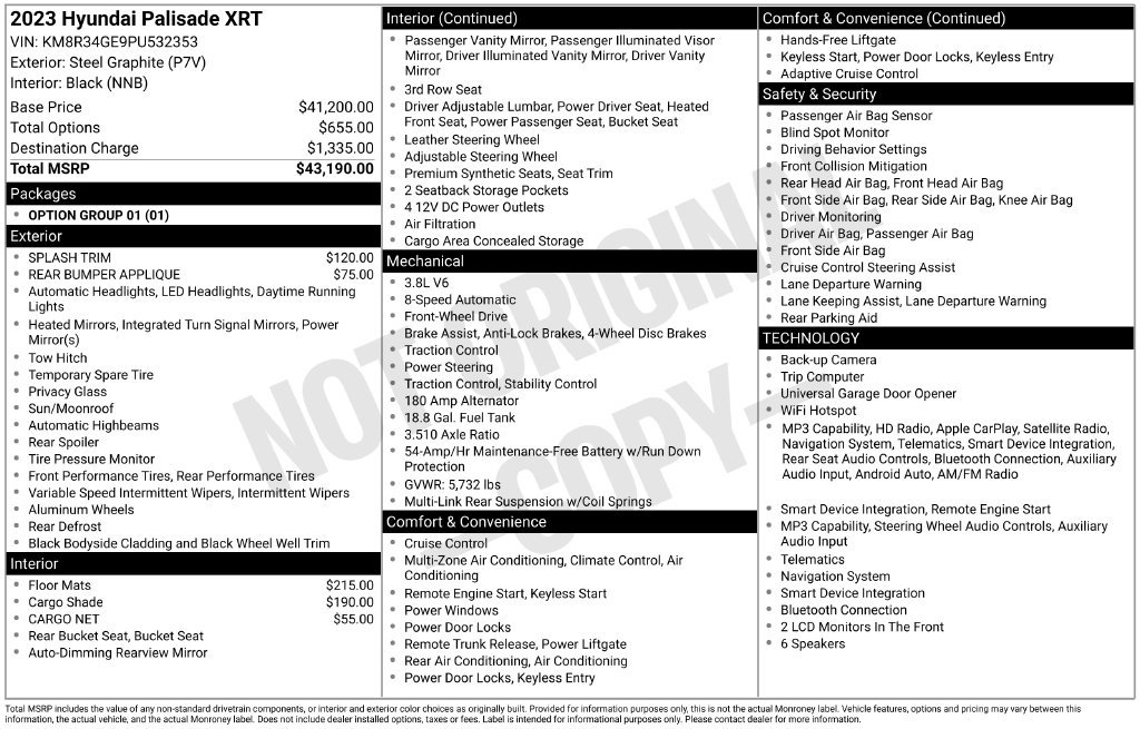 Used 2023 Hyundai Palisade XRT FWD image 13