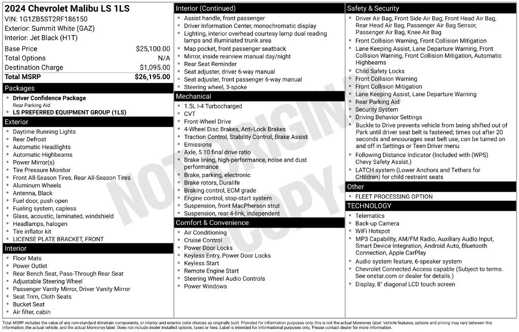 Used 2024 Chevrolet Malibu LS FWD image 24