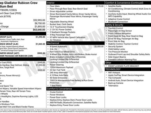 Used 2024 Jeep Gladiator Rubicon w/ Safety Group image 11