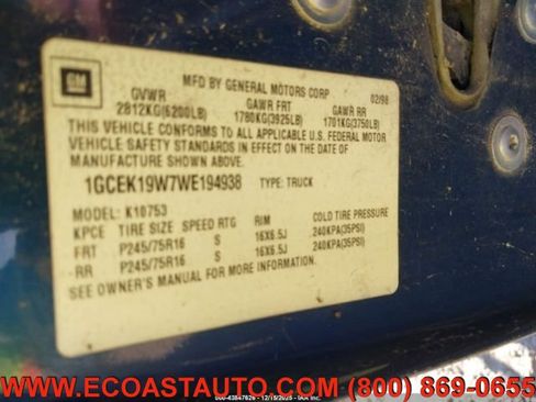 Used 1998 Chevrolet Silverado 1500 4x4 Extended Cab w/ Comfort & Convenience Pkg image 10