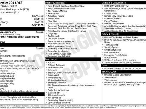 Used 2006 Chrysler 300 SRT8 w/ SRT Option Group I image 32