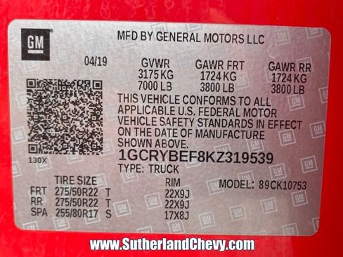 Used 2019 Chevrolet Silverado 1500 Custom w/ Custom Convenience Package AWD/4WD image 41